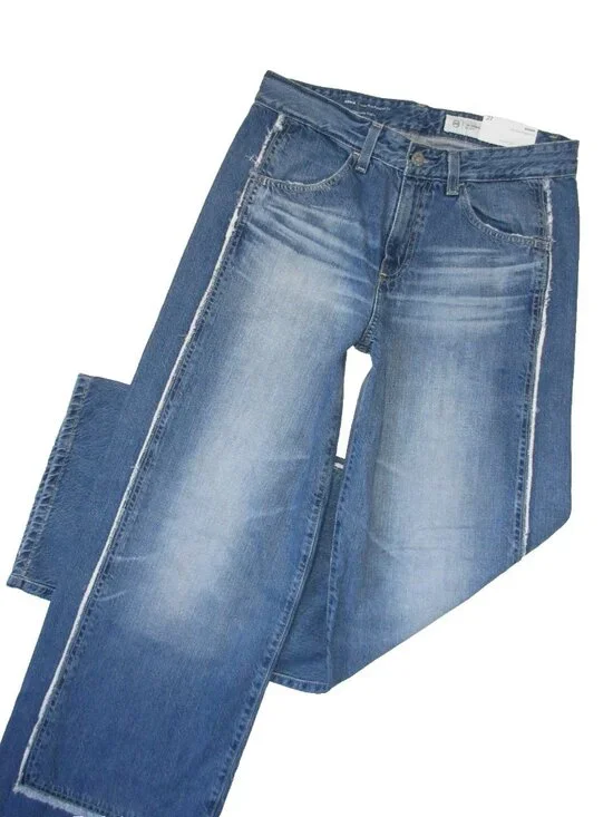 NWT Adriano Goldschmied AG Adria in Socialite Low-rise Paneled Wide Leg Jeans 27 - Picture 6 of 16